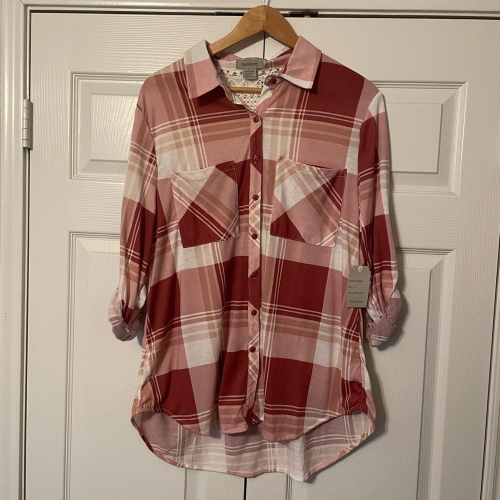 Lace-Backed Flannel Shirt